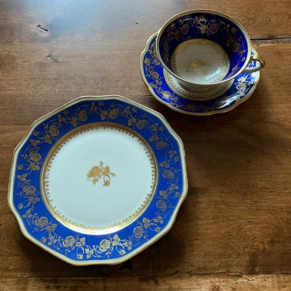 Vintage 1940's Schwarzenhammer Bavaria-Set of Three-Cup, Saucer, Dessert Plate - Picture 13 of 14